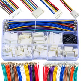 Kidisoii JST Connector Kit 2.5mm Pitch JST-XH 2.54 Male Female Connector with Premium 22AWG Pre-Crimped Cables,XH 2.54mm Connector 2/3/4/5/6/7/8/9/10 Pin Male Female Housing (XH-MF-Kit)