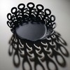 Alessi Vimini Perforated Steel Epoxy Resin Painted Basket Bowl, Black,
