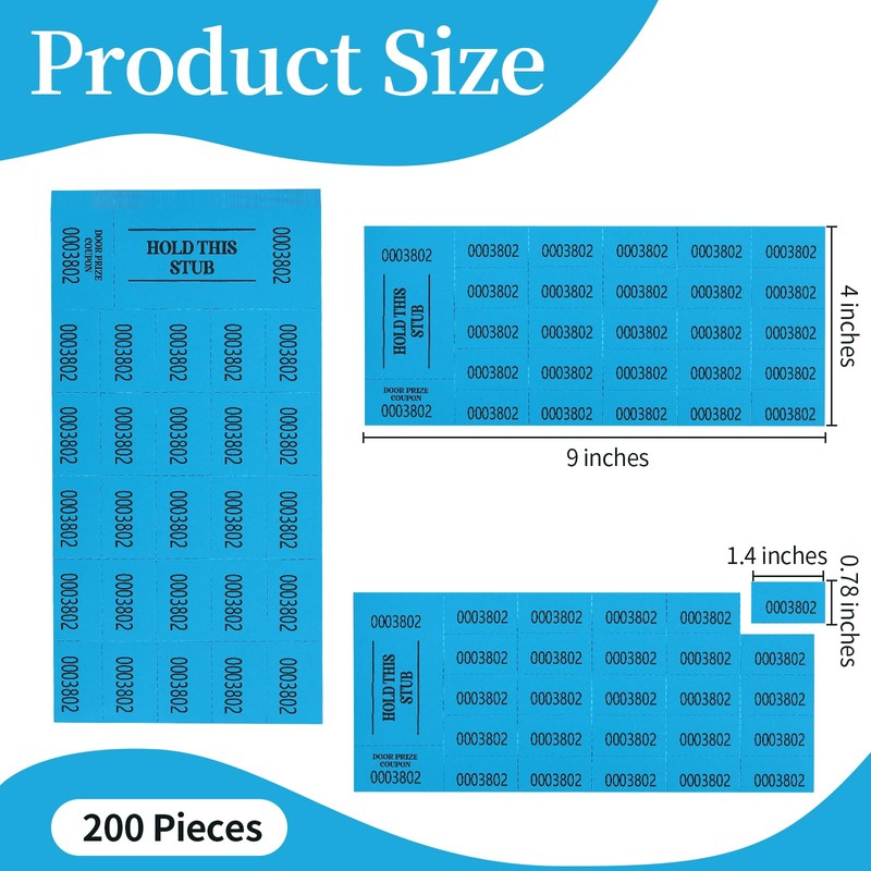 200 Pieces Basket Tickets Auction Chinese Ticket Raffle Tickets Sheets
