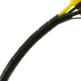SeKi 15551 Spiral Band 20-130 mm 5 Metres Black Flexible Cable Tube Spiral Hose Cable Protection for Bundling Cables