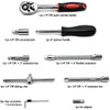 46-Piece Socket Wrench Set - 1/4 inch Drive Socket Ratchet