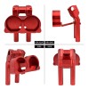 YHMTIVTU Red 10" Risers Clamp Gauge Housing For Harley Road