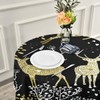 Mnsruu Christmas Tablecloths, Christmas Reindeer Decorative Table Cloth for Circular