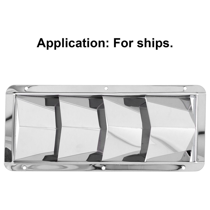 Marine Louver Vent Grille Square 4 Slots Grid Cover Boat