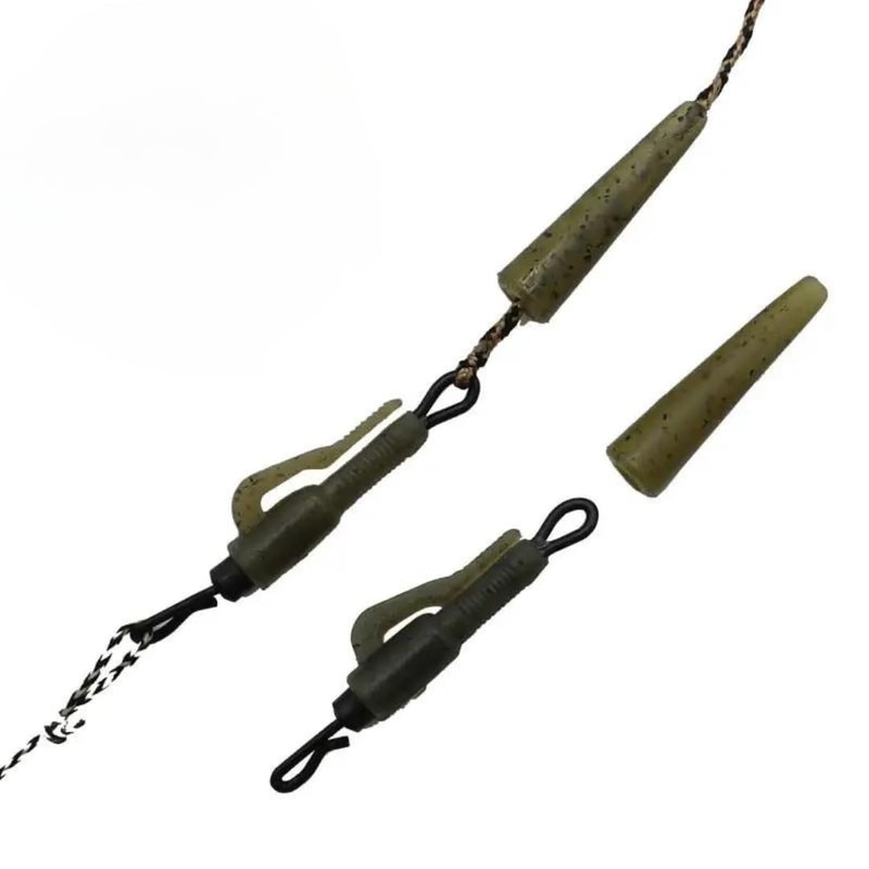 Quick Change Hybrid Clips with Tail Rubbers Carp Fishing Terminal