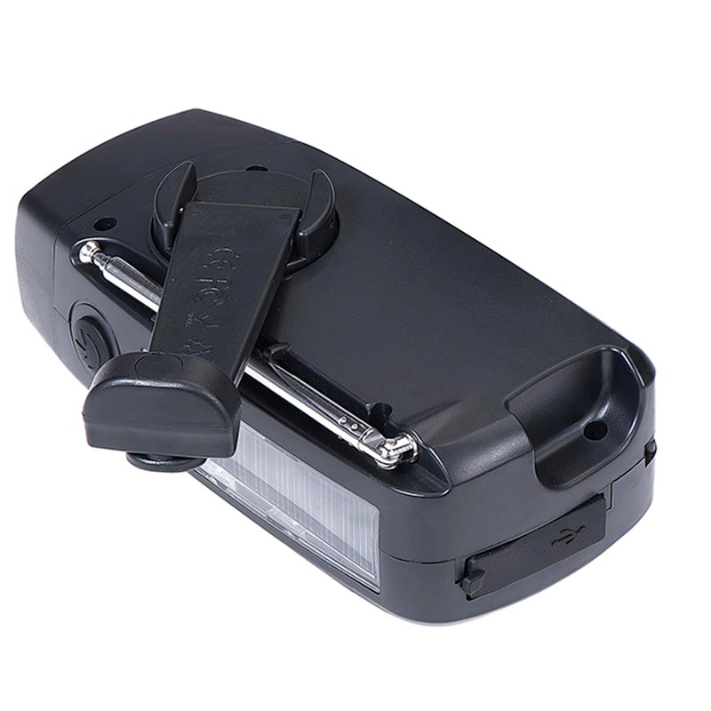 Jectse Emergency Solar Hand Crank Radio with Bright LED Flashlight