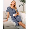 Lovasy Nightdresses for Women UK Cotton Nightdresses&Nightshirts Stripe Ladies Nighties
