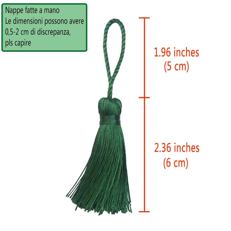 Makhry 20 x 4.3 Inch Handmade Silky Mini Craft Tassel