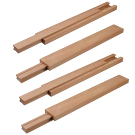 Dnyta 4pcs Wooden Drawer Slides 14 Inch Center Track Drawer Slide Wooden Drawer Track for Cabinet Dresser Drawers Replacement