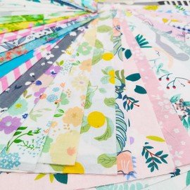 MIDUOLE Fabric, 50 pcs/lot Top Cotton 8" x 8" (20cm x 20cm) Squares Patchwork, Precut Multi-Color and Different Pattern for Sewing Quilting Crafting, Home Party Craft Fabric DIY Sewing Mask