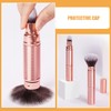 BIUDECO Travel Makeup Brush Set 2-in-1 Retractable Foundation Brush Perfect