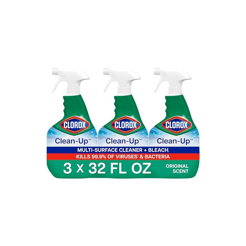 Clorox Clean-Up Multi Surface Cleaner Bleach Spray, Original, All Purpose