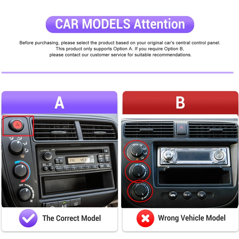 LeeKooLuu Apple Carplay For Honda Civic 1996-2001 Car Stereo Radio
