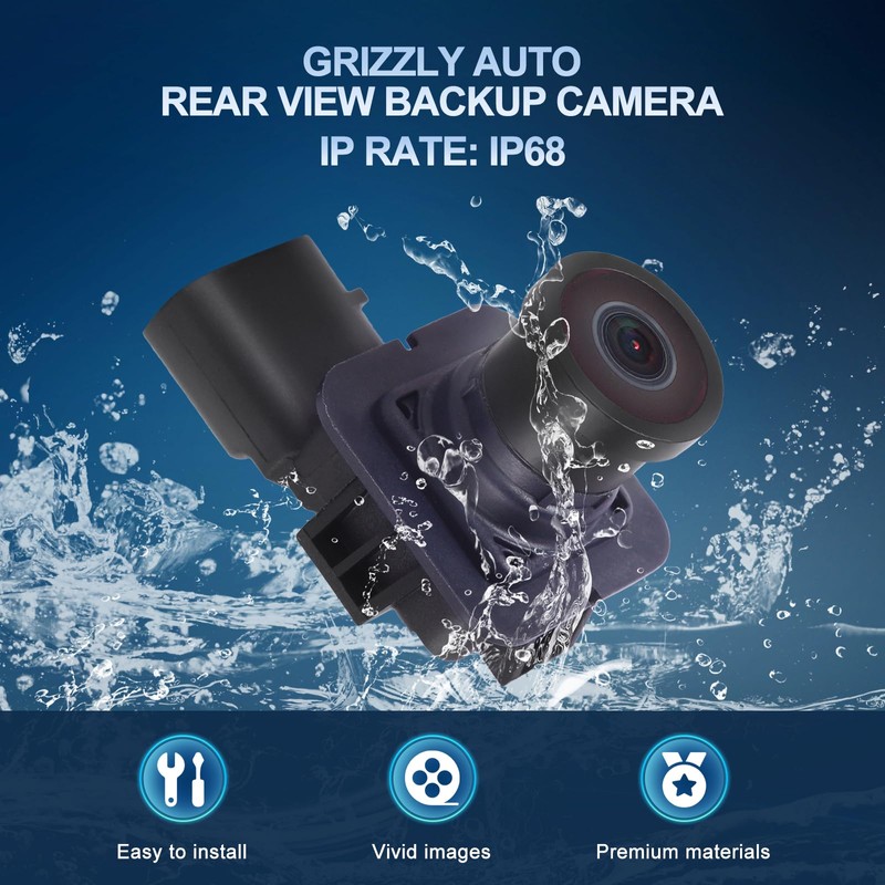 GRIZZLY AUTO Rear View Backup Camera Replacement for Ford Flex