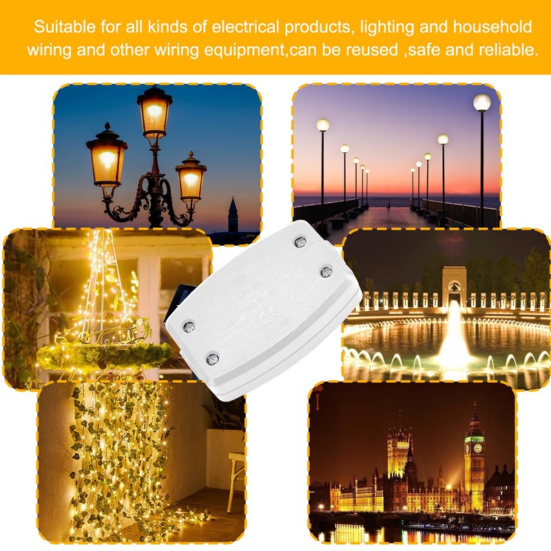 3 Way Terminal Electrical Junction Box – 2 Pack Waterproof