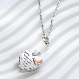 Heart Urn Necklace for Ashes Memorial Cremation Jewelry for Ashes Keepsake Pendant Memorial Ash Locket Holder for Women Men(1pcs urn necklace)