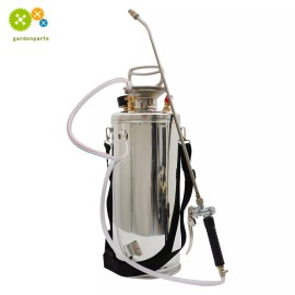 Gurdtopo Stainless Steel Sprayer 2 Gallon Pump Lawn Sprayer W/ Reinforced Nozzle Hoses