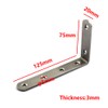 125 x 75 x 3 mm Stainless Steel Angle Connector