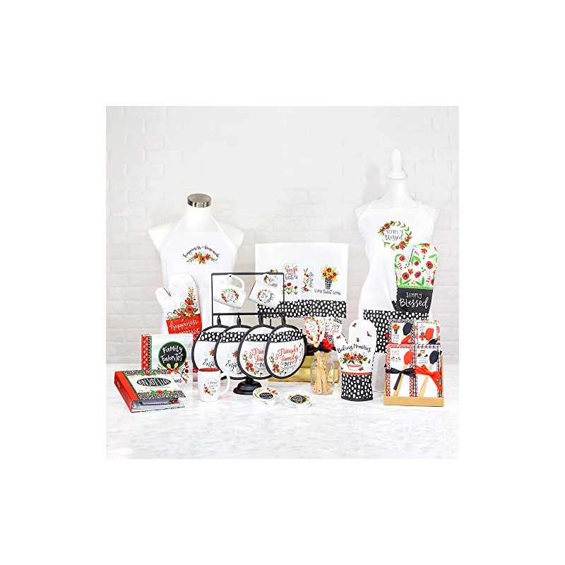 Shannon Road Gifts Classic Kitchen Cotton Kitchen Oven Mitt, 15