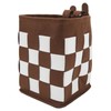 Felt Bicycle Basket Felt Cloth Foldable Detachable Brown and White