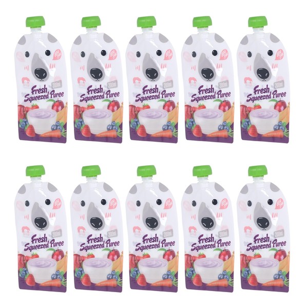 Bolsas Reutilizables para Comida de bebé, 12 Paquetes de 200