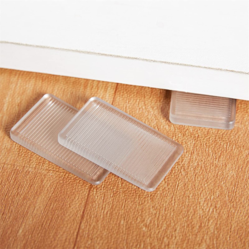 ZZRANYE 8 Pcs Rubbery Clear Table Shims, Level Wedge for