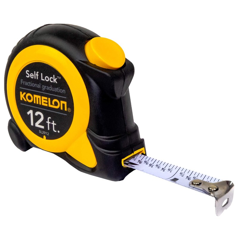 Komelon SL2912; 12' x 5/8" Self-Lock Speed Mark Tape Measure,