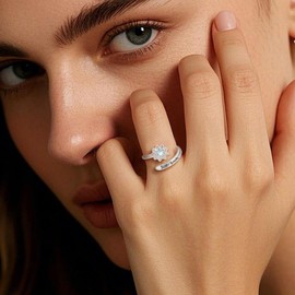 Just Breathe Rings for Women Sterling Silver Just Breathe Ring Lotus Rings for Women Flower Lovers