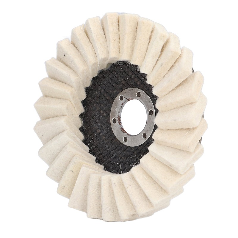 2Pcs 5in Grinding Disc Wave Shape Wool Felt Polishing Wheel