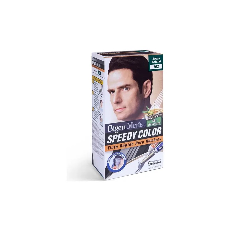 Tinte Permanente Bigen Men Speedy Color 102 Negro Natural Sin