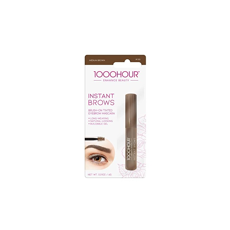 1000 HOUR Instant Brows Mascara, Medium Brown, 6g