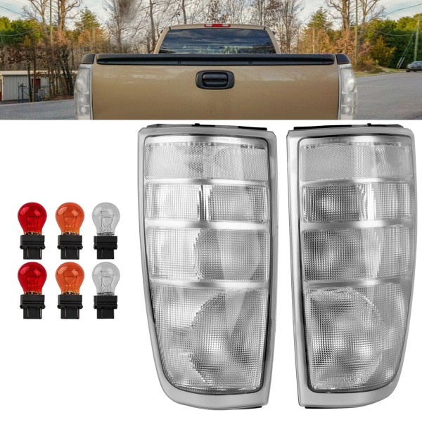 Unbranded Pair All Clear Euro Rear Tail Light For 1999-2002