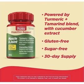 Tylenol Proactive Support* Muscle & Joint Supplements, 30 Count Exp 3/2027 New