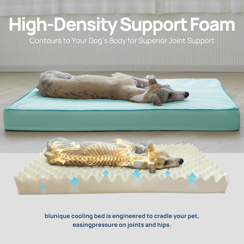 blunique Cooling Dog Bed for Large Dogs, Orthpedic Cooling Pet