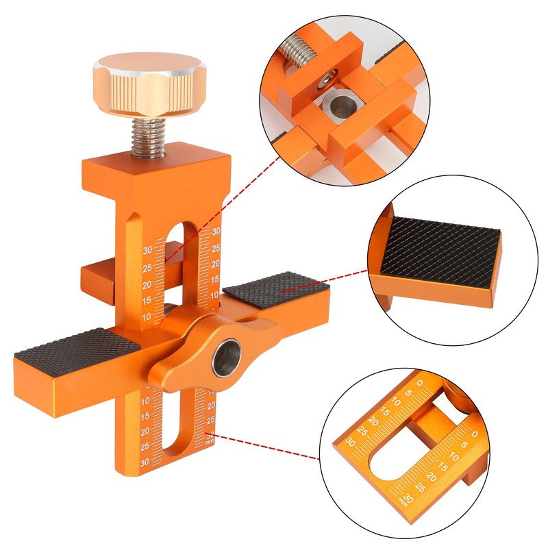 Adjustable Cabinet Door Installation Positioner Jig, Aluminium Alloy Versatile Positioning
