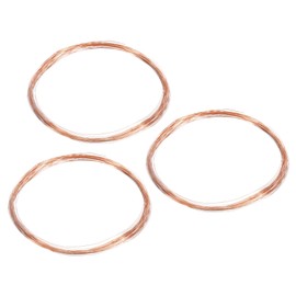 PATIKIL 32.8 Feet Solid Bare Copper Wire, 3Pcs 30 Gauge 99.9% Pure Copper Wire 0.25mm Soft Beading Wire Metal Plant Stem Ties for Jewelry Craft (10m)