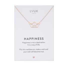 LUUK LIFESTYLE Modern Stainless Steel Necklace with Pendant, 50 cm Adjustable Length, Jewellery Gift for Best Friend, Silver, Stainless Steel