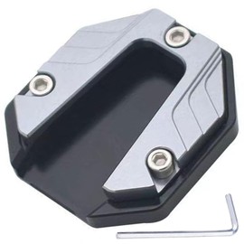 Side Stand, Plate, Dress Up Part, Alloy, General Purpose Side Stand, Parts, Honda, Yamaha, Kawasaki, Suzuki (White)