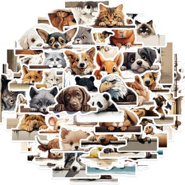 Animals Climb Walls Stickers 50 Pack Laptop Stickers,Vinyl Waterproof Stickers for Water Bottles Skateboard Scrapbook Bike Computer,Phone,-Graffiti Stickers Pack for Teens Girls Kids Adults(Animals)