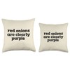 Red Onions Are Clearly Purple Funny Vegetable Throw Pillow
