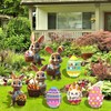 SVNVIOZ Large Easter Bunny Eggs Yard Signs, 8 PCS Bunny