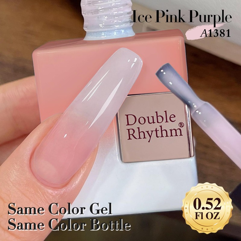 Double Rhythm Gel Polish Translucent Sheer Neutral Natural Light Milky