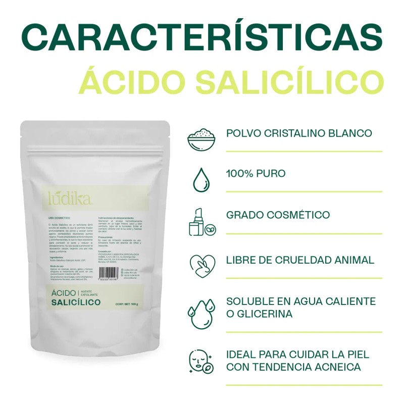Acido Salicilico Usp Cosmetico Exfoliante Anti Acne 100