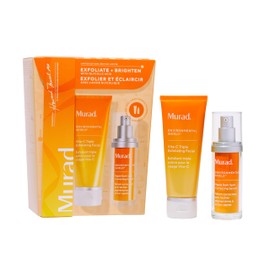 Murad Exfoliate + Brighten w/ Glycolic Acid - 2-Piece Gift Set ($171 Value) - Microdermabrasion-like facial for smoother skin and dark spots - Vita-C Cleanser 2.7Fl Oz, Rapid Dark Spot Serum 1.0Fl Oz