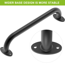 Dolibest 6 Pack 17-Inch Safety Handle, Metal Safety Playground Handles,Sturdy Playground Handle Bars & Wider Base Design, Playset Handles for Climbing Frame, Treehouse, Swing Set Accessories-Black