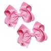 WD2U Girls Set of Two 4" Solid Grosgrain Pigtail Hair