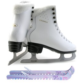 SKATE GURU Botas Model: Diana Figure Ice Skates/Size: Women's 5.5 Bundle with Skate Guards