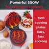 Global Gourmet Mini Waffle Maker Machine Red | Non Stick