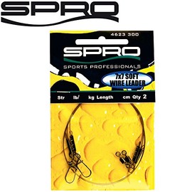 Spro Wire Leader 7 x 7 – 2 Steel Leads for Predatory Fish Fishing Pike Fighter, Leaders Trace for Spinning, Wire Bait Trace Pike Rig