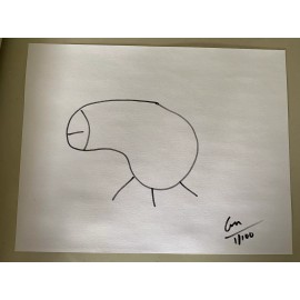 “dick with three hairs” limited edition original drawing but no fart in jar